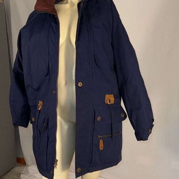 Vintage Blue Severn London Fog Mens Insulated Parka Coat Size Medium - Picture 3 of 13